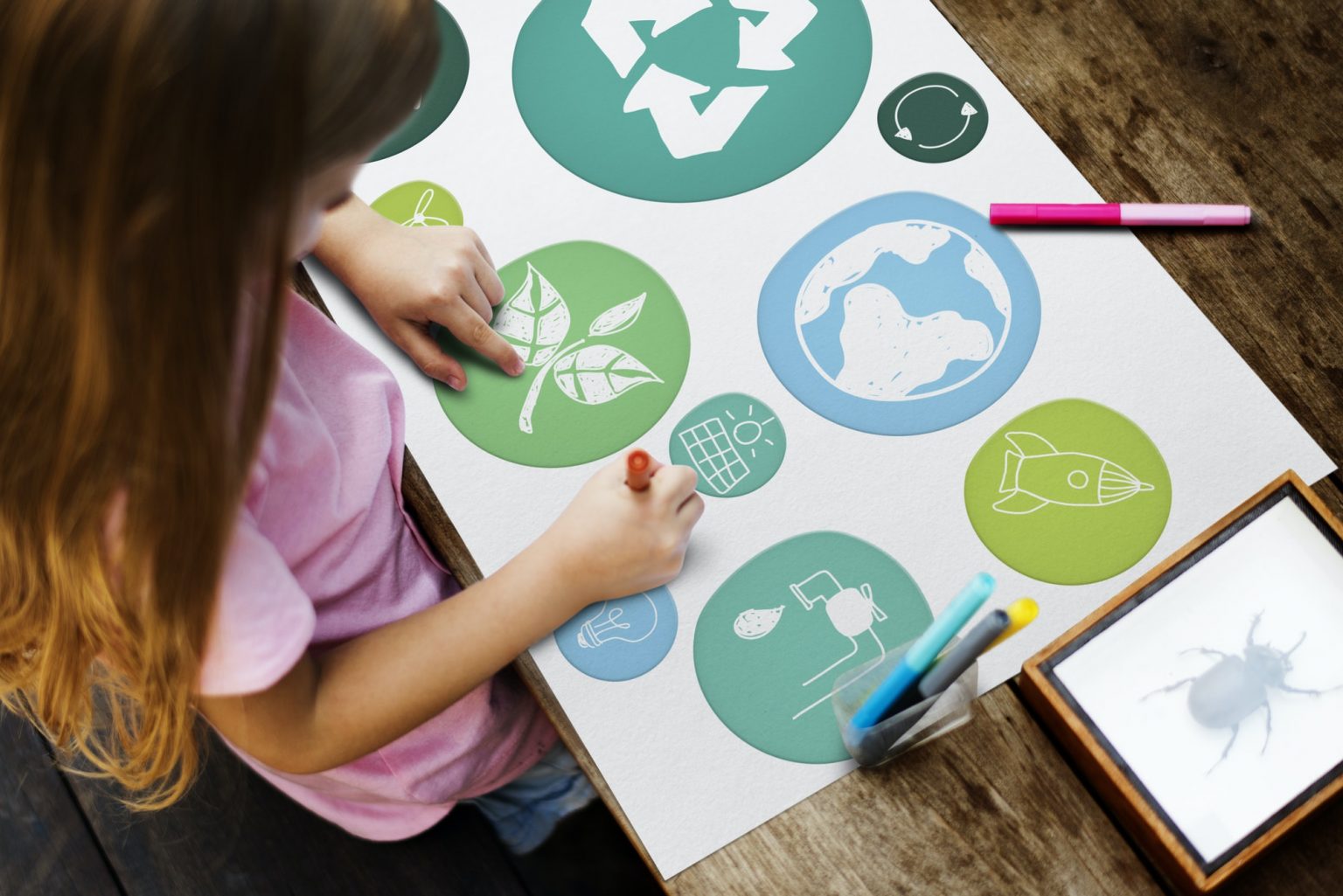 Kid and environment education concept Kid and environment education concept